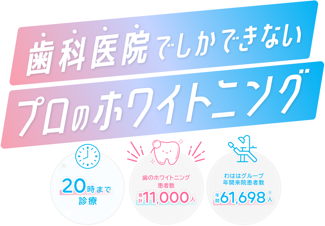 歯科医院でしかできないプロのホワイトニング